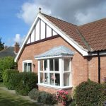 white uPVC bay window